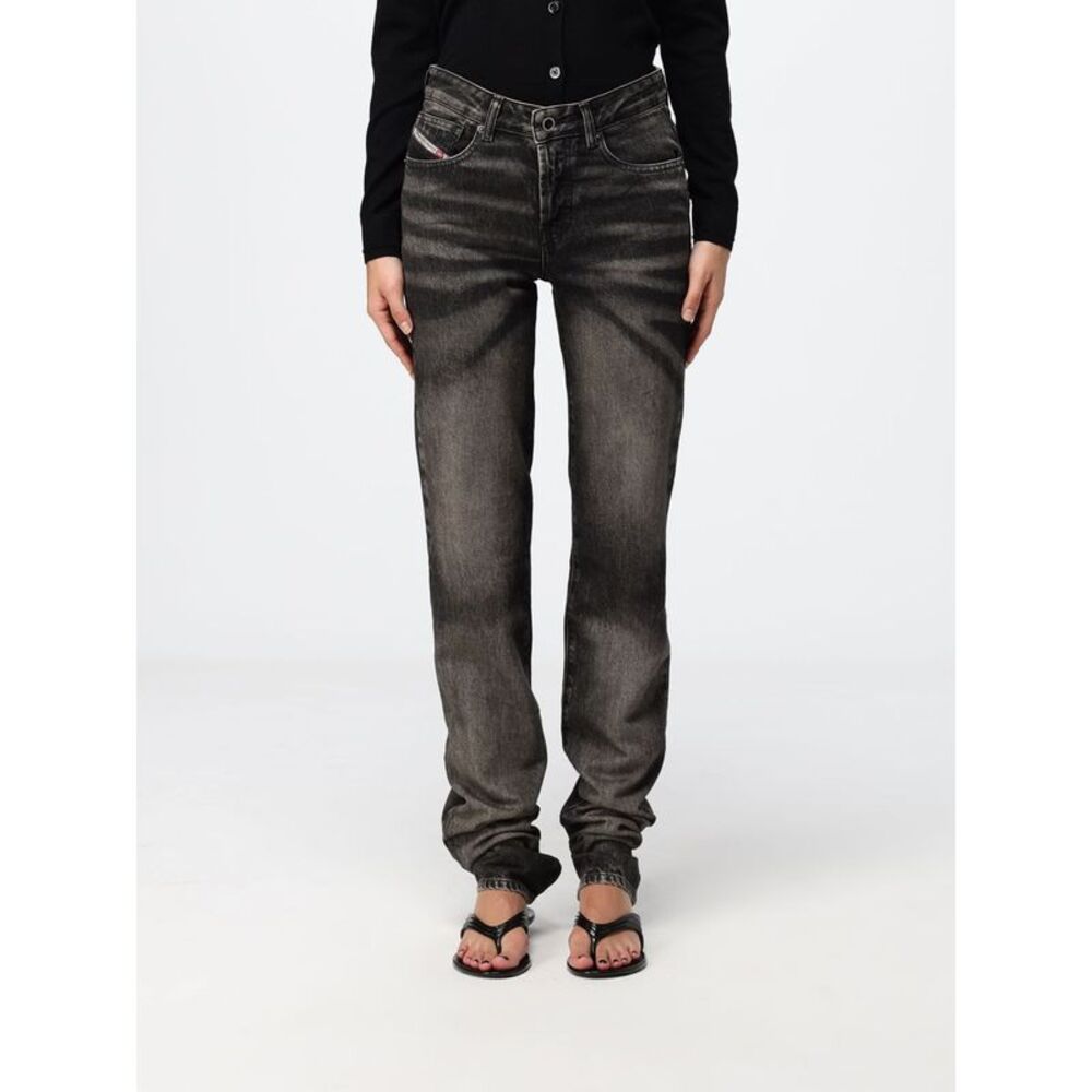 Diesel Women D-Heel Diesel High-Waisted Straight Jeans In Denim With Back Slit